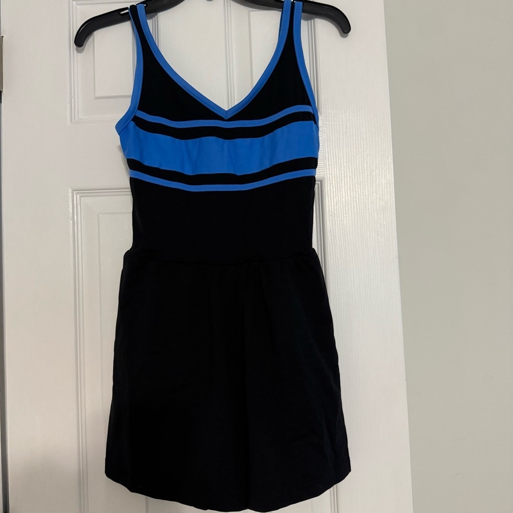 Vintage 1980’s Jantzen Black and Blue‎ Swimwear Romper